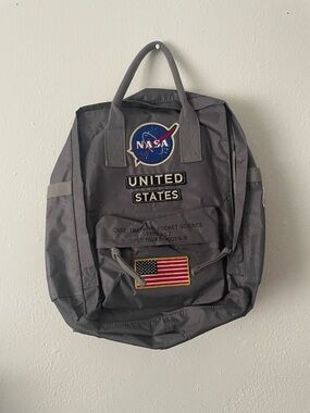 NASA Patch Gray Men’s Backpack with United States Patch